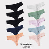 Kit com 10 calcinhas CottonConfort na opção Mistas