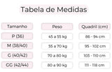Tabela de medidas CottonConfort por tamanho, peso e quadril